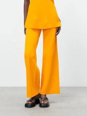 Zara Tangerine Knit Trousers